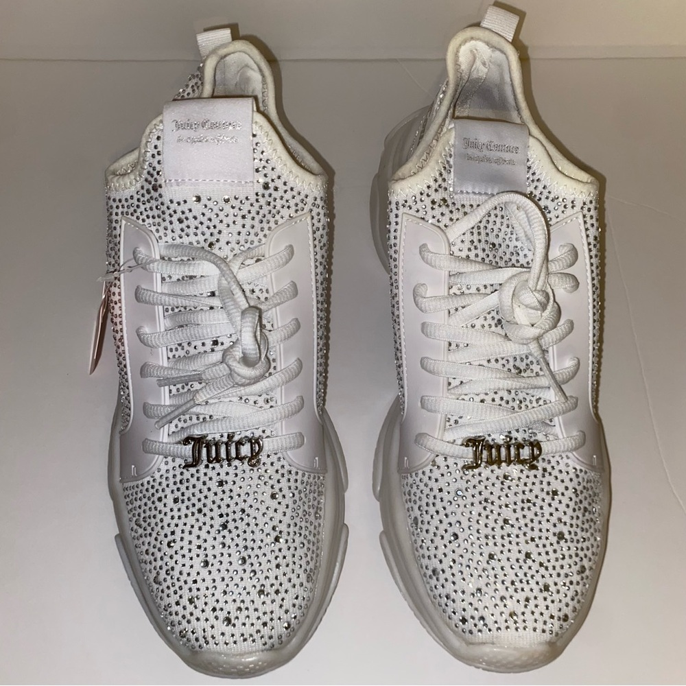 Juicy Couture White Rhinestone Sneakers